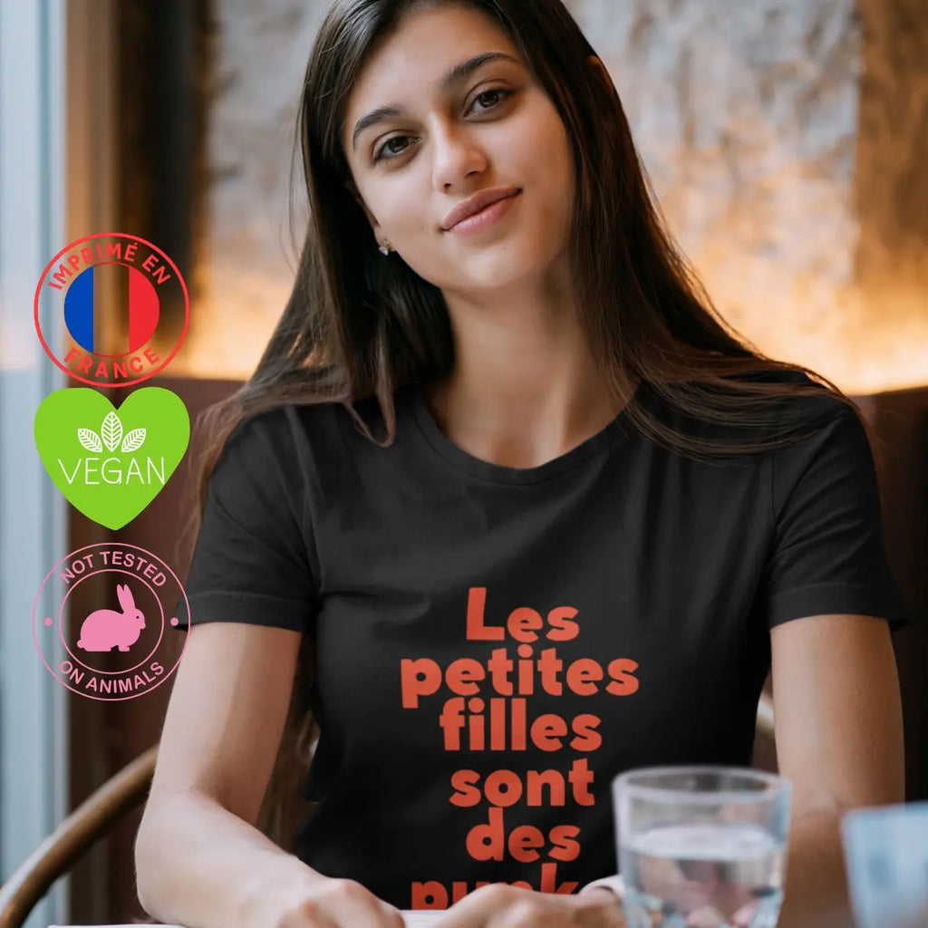 t-shirt féministe français les petites filles sont des punks