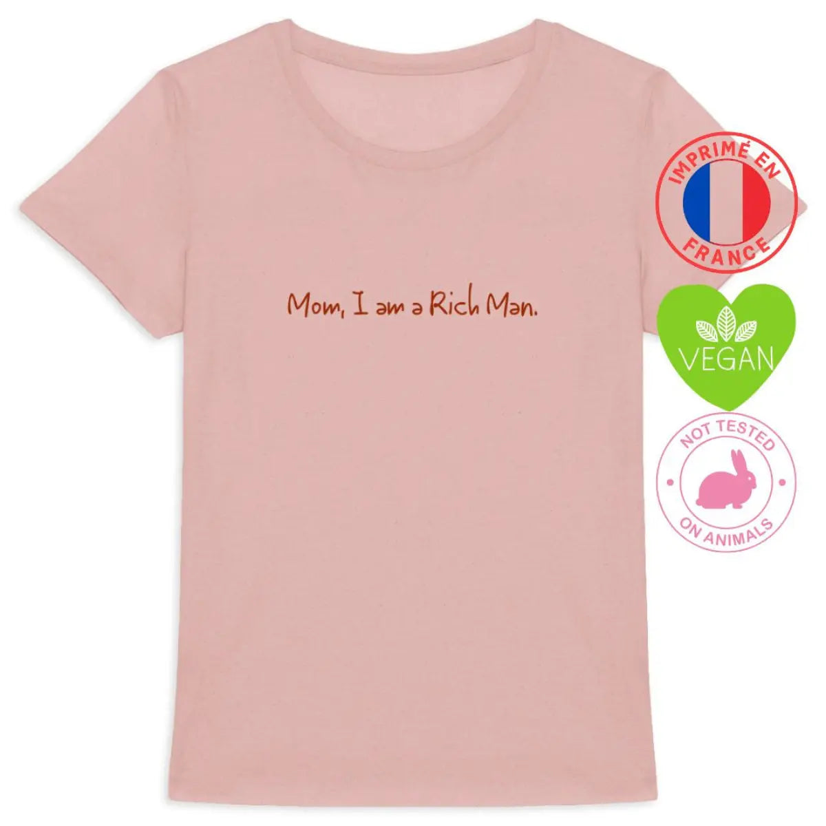 T-shirt féministe – "Mom, I am a rich man" citation Cher
