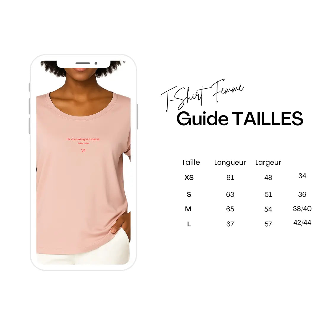 T-shirt féministe "Ne vous résignez jamais" We are The Future