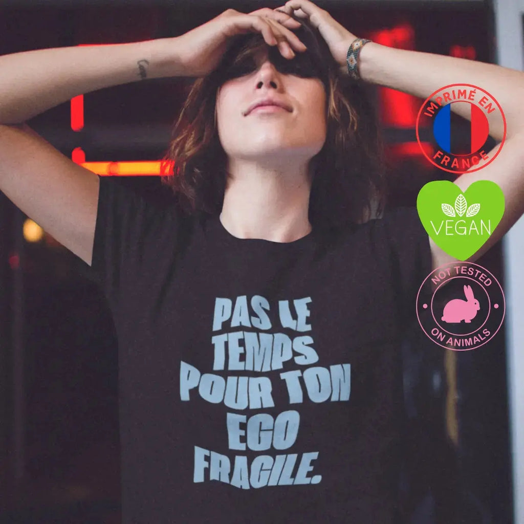 t shirt femme français ego fragile
