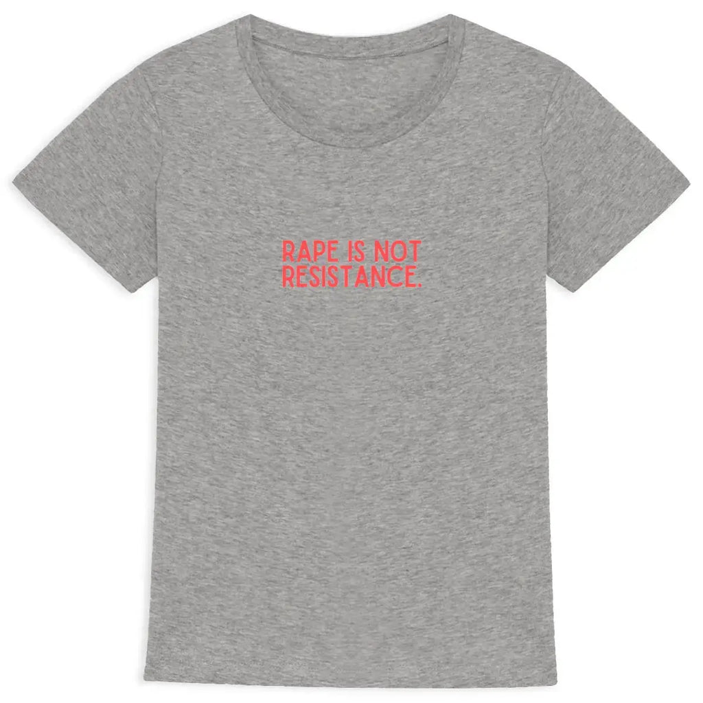 T shirt féministe un viol est un viol. Rape is not  resistance