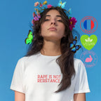 t shirt féministe le viol n'est pas une arme de résistance