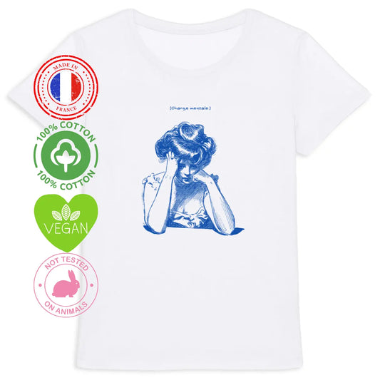 Tee shirt féministe lincarne la lutte pour une répartition équitable des tâches domestiques et la fin de l'invisibilisation des responsabilités souvent confiées aux femmes. Il revendique haut et fort que la charge mentale, souvent ignorée, doit être reconnue et partagée.