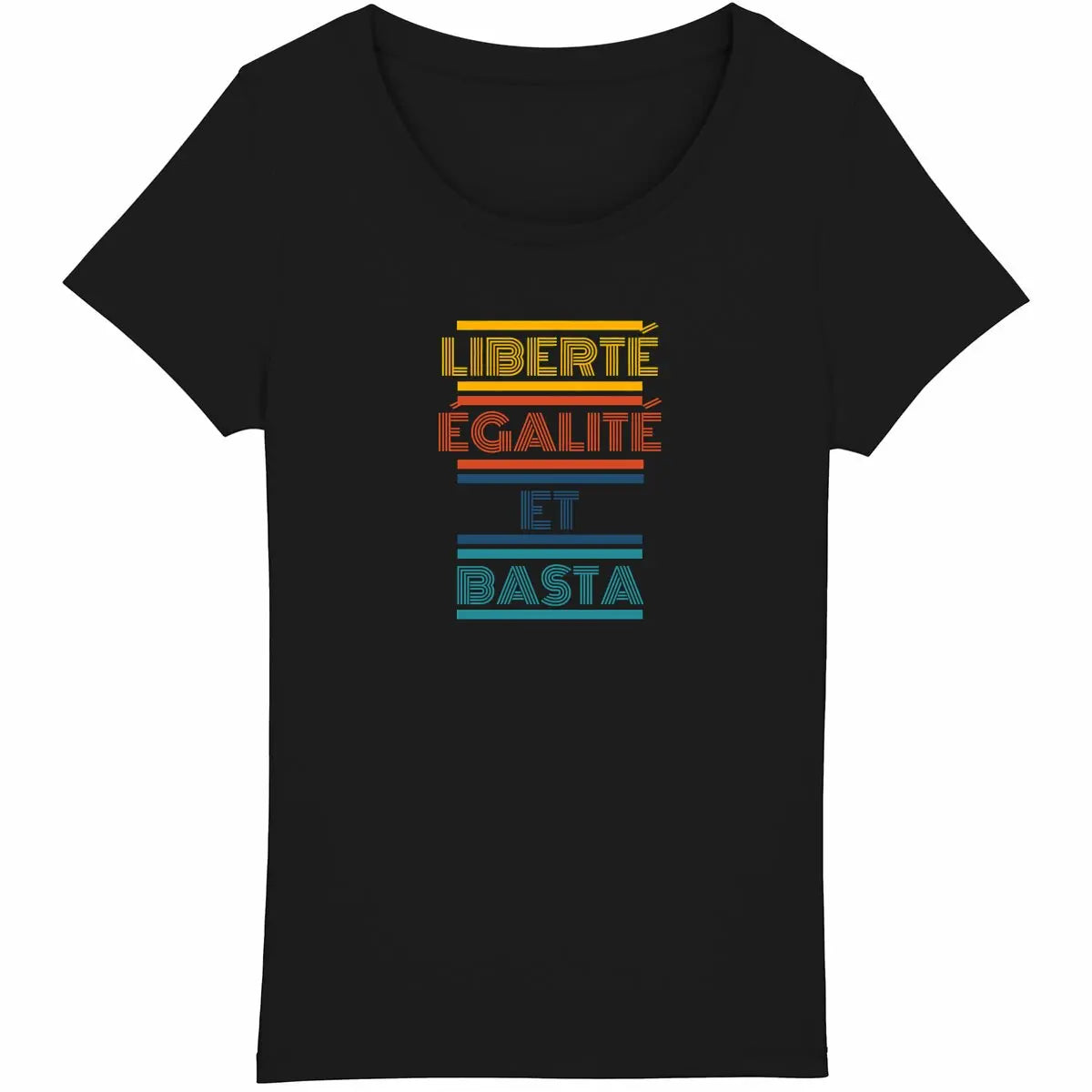 t-shirt liberté égalité - face_noir