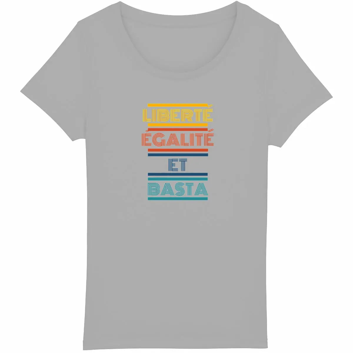 t-shirt liberté égalité - face_gris