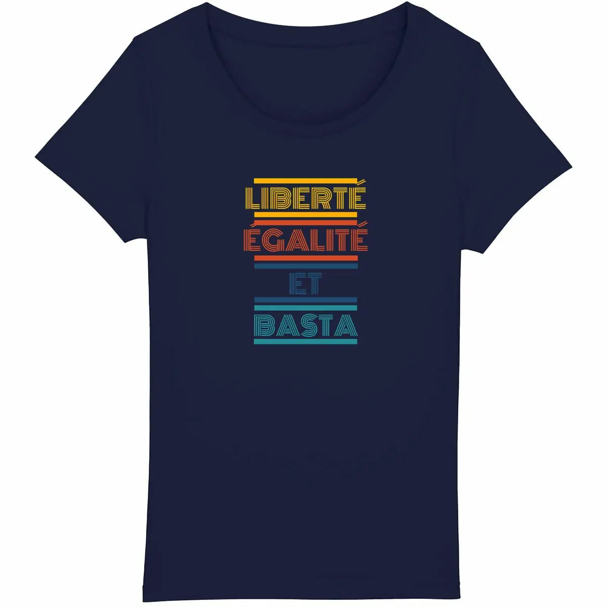 t-shirt liberté égalité - face_marine