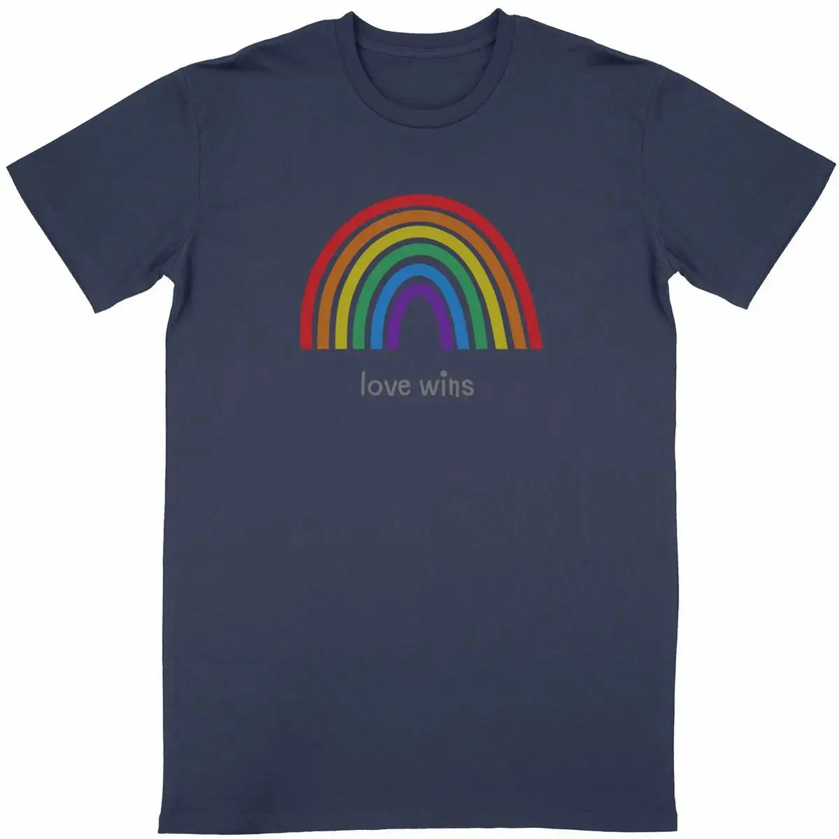 T-shirt love wins unisexe bleu marine