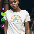 T-shirt lgbtq love wins unisexe blanc
