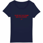 T shirt on ne nait pas femme mais - face_marine