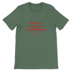 T-shirt unisexe vert kaki avec inscription « Nolite te bastardes carborundorum » – t-shirt féministe inspiré de La Servante écarlate