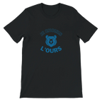 T-shirt unisexe noir avec inscription « Je choisis l'ours » – vêtement féministe
