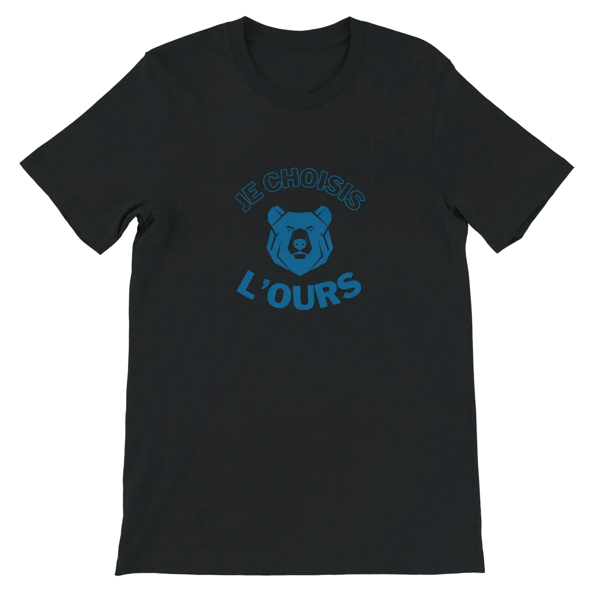 T-shirt unisexe noir avec inscription « Je choisis l'ours » – vêtement féministe
