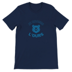 T-shirt unisexe bleu marine avec inscription « Je choisis l'ours » – vêtement féministe
