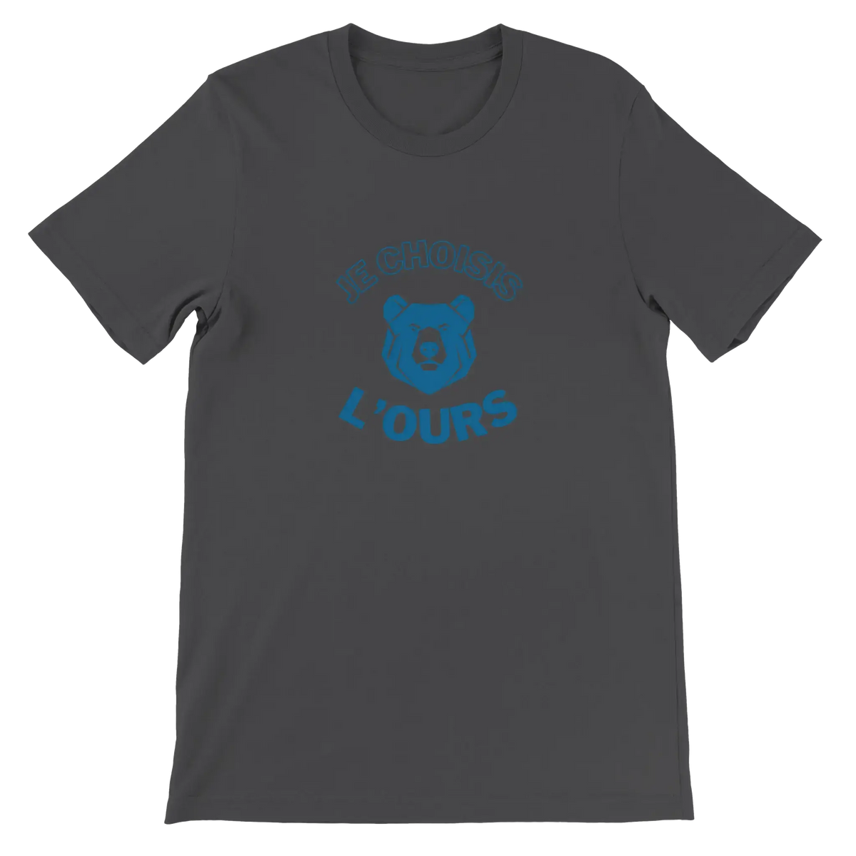 T-shirt unisexe gris foncé avec inscription « Je choisis l'ours » – vêtement féministe