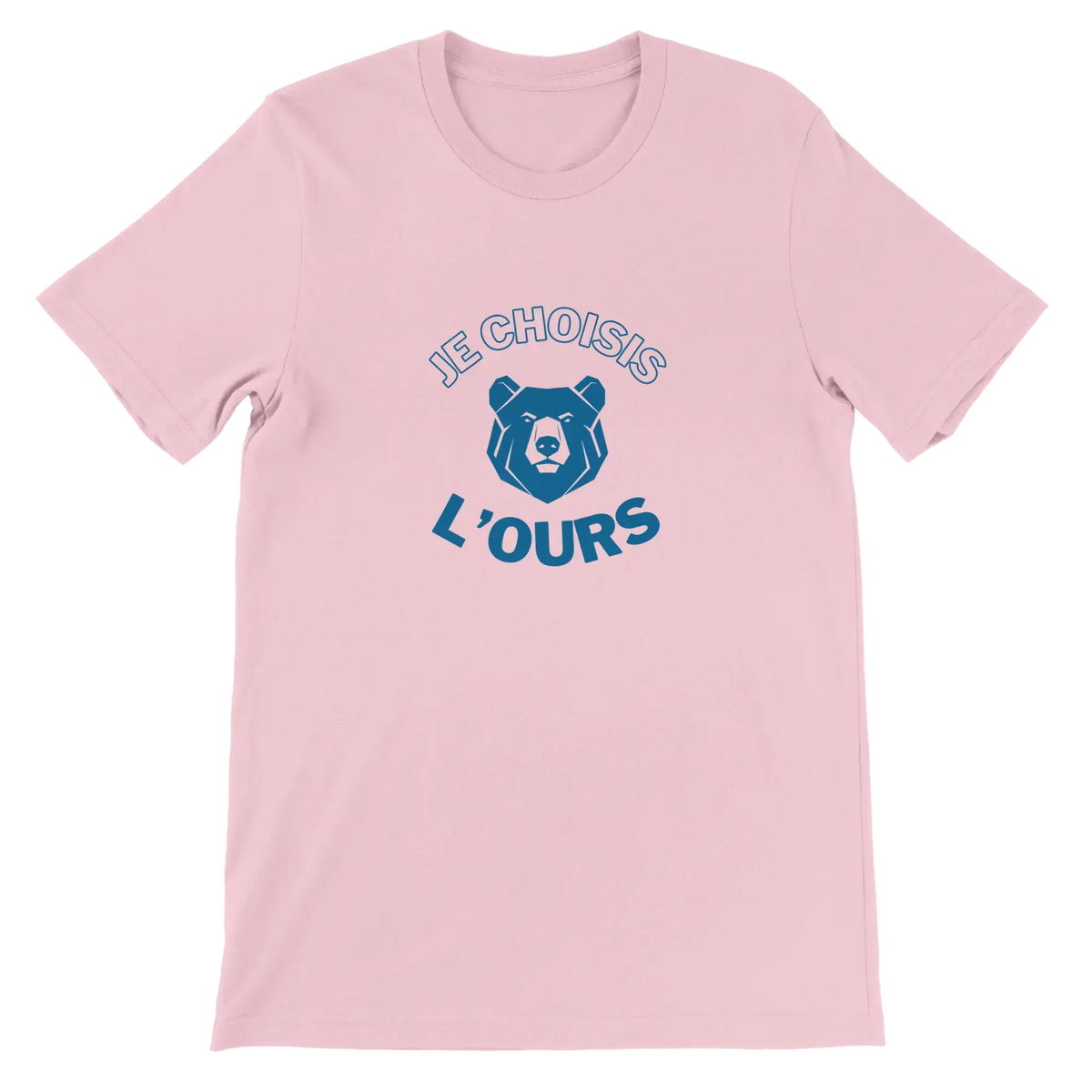 T-shirt unisexe rose avec inscription « Je choisis l'ours » – vêtement féministe