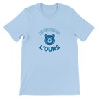 T-shirt unisexe bleu pastel avec inscription « Je choisis l'ours » – vêtement féministe