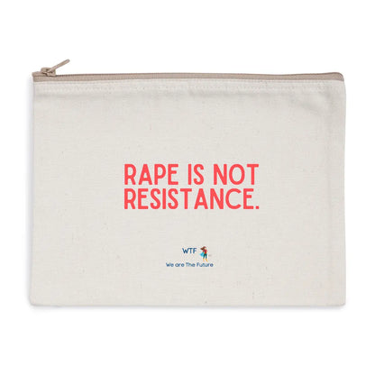 Trousse de toilette féministe : "Rape is not resistance"