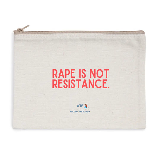 Trousse de toilette féministe : "Rape is not resistance"