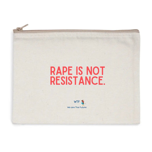 Trousse de toilette féministe : "Rape is not resistance"