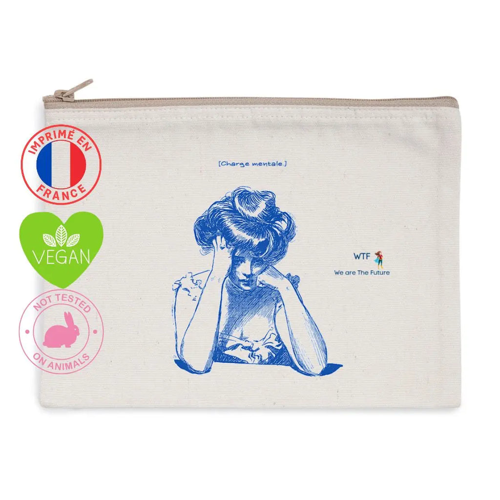 Trousse de toilette féministe "Charge Mentale" We are The Future