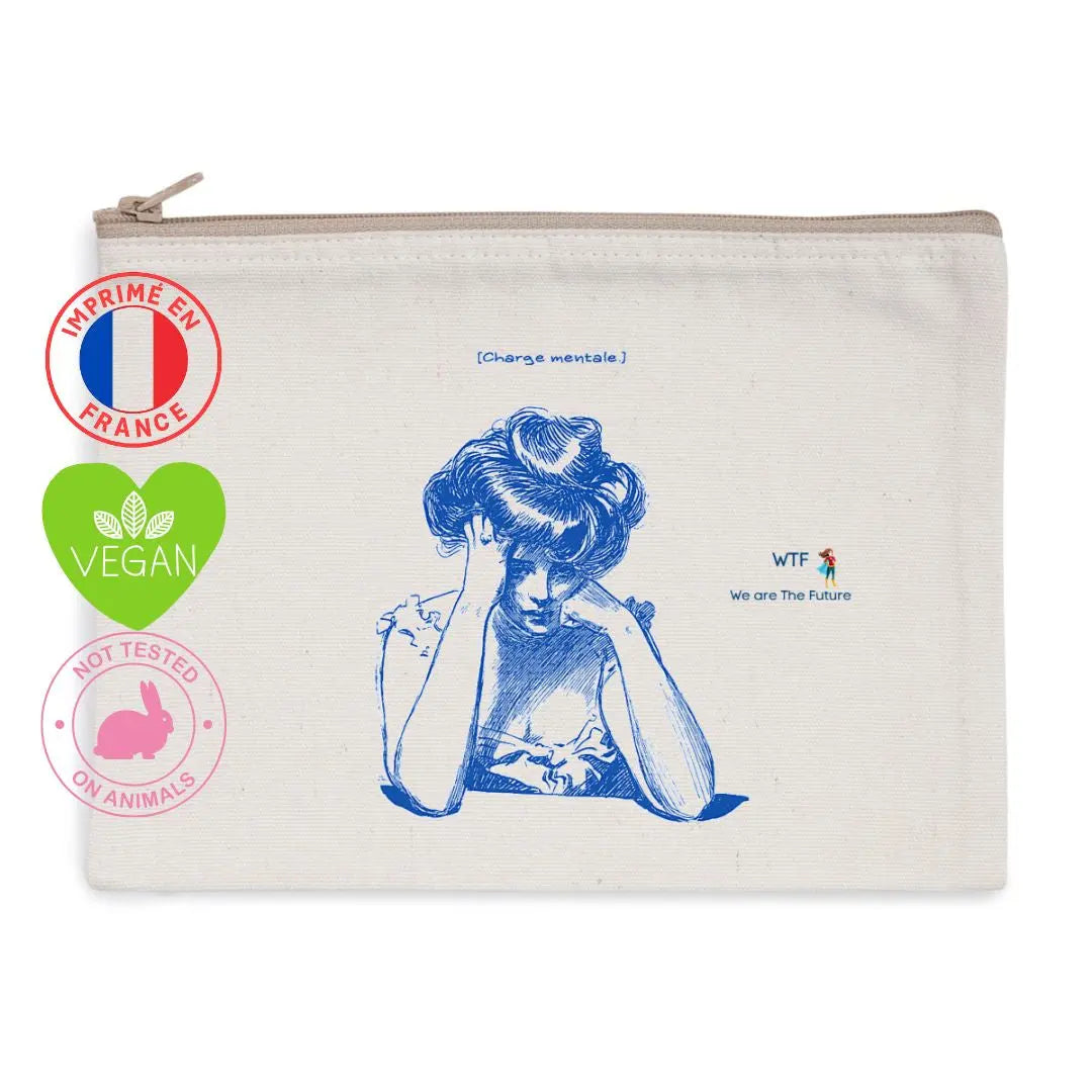 Trousse de toilette féministe "Charge Mentale" We are The Future