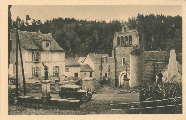carte postale ancienne village lozère