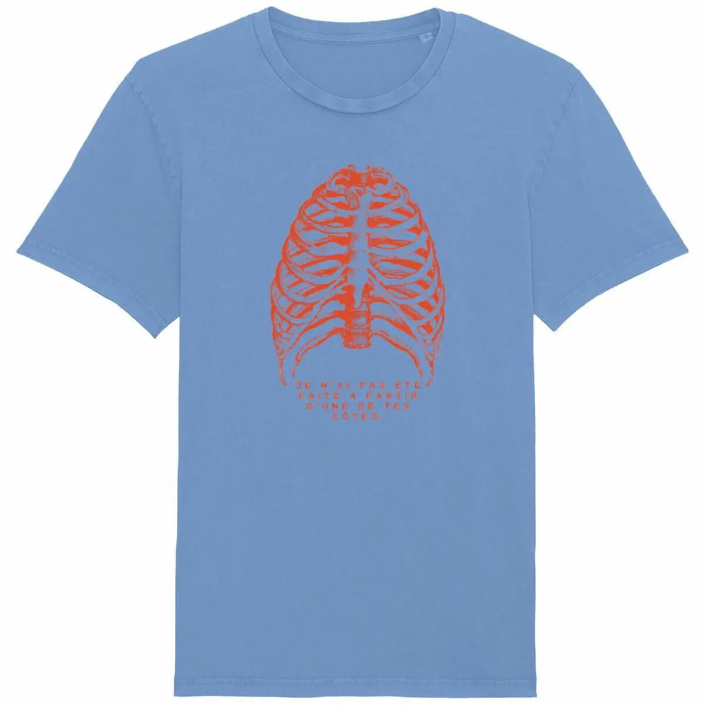t-shirt femme création ève bleu