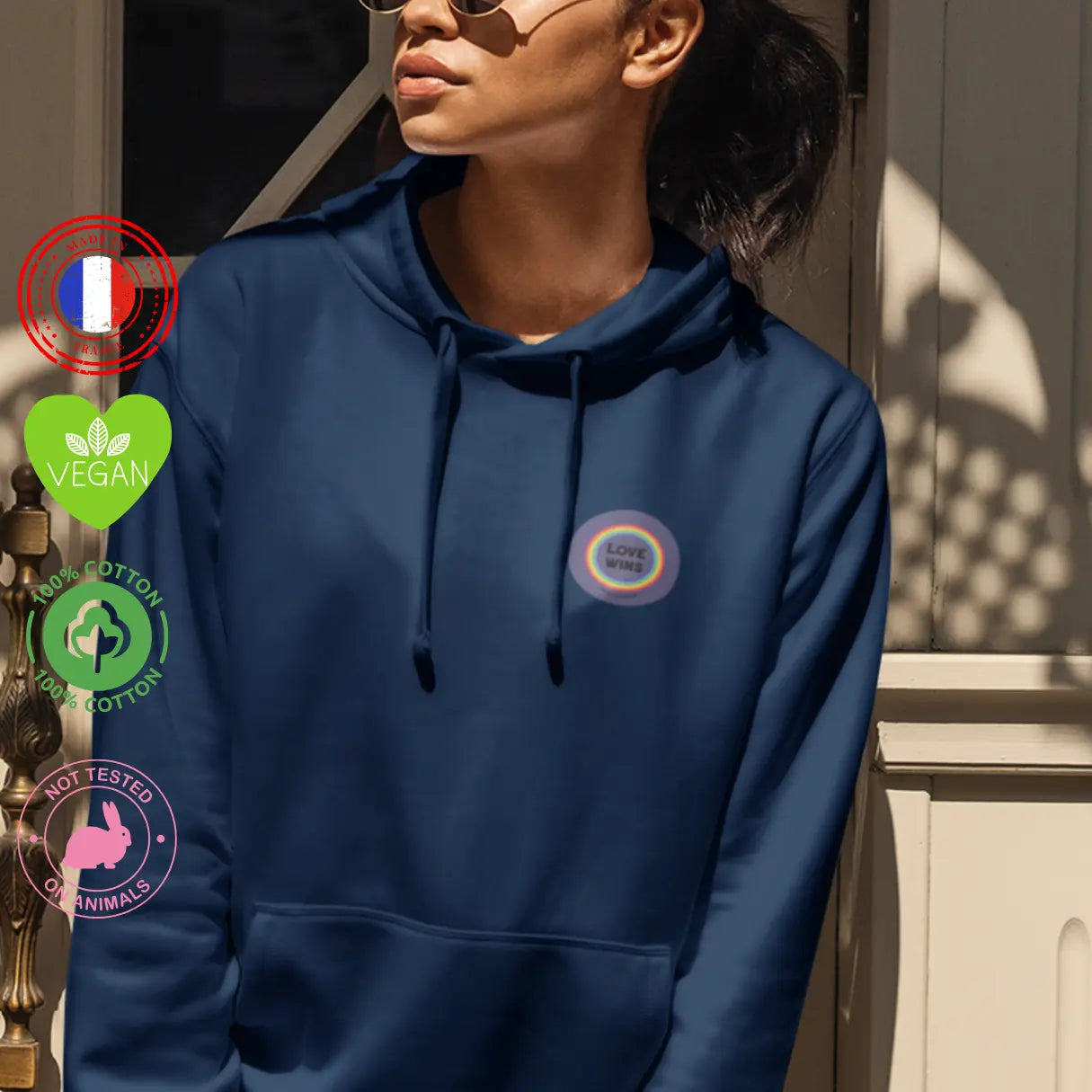 Hoodie lgb love wins marque féministe