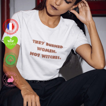 t shirt féministe nous sommes les petites filles des sorcières que vous n'avez pas pu brûler