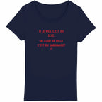 T-shirt militant féministe "Si le viol c'est du sexe, un coup de pelle c'est du jardinage ?", dénonçant la culture du viol.