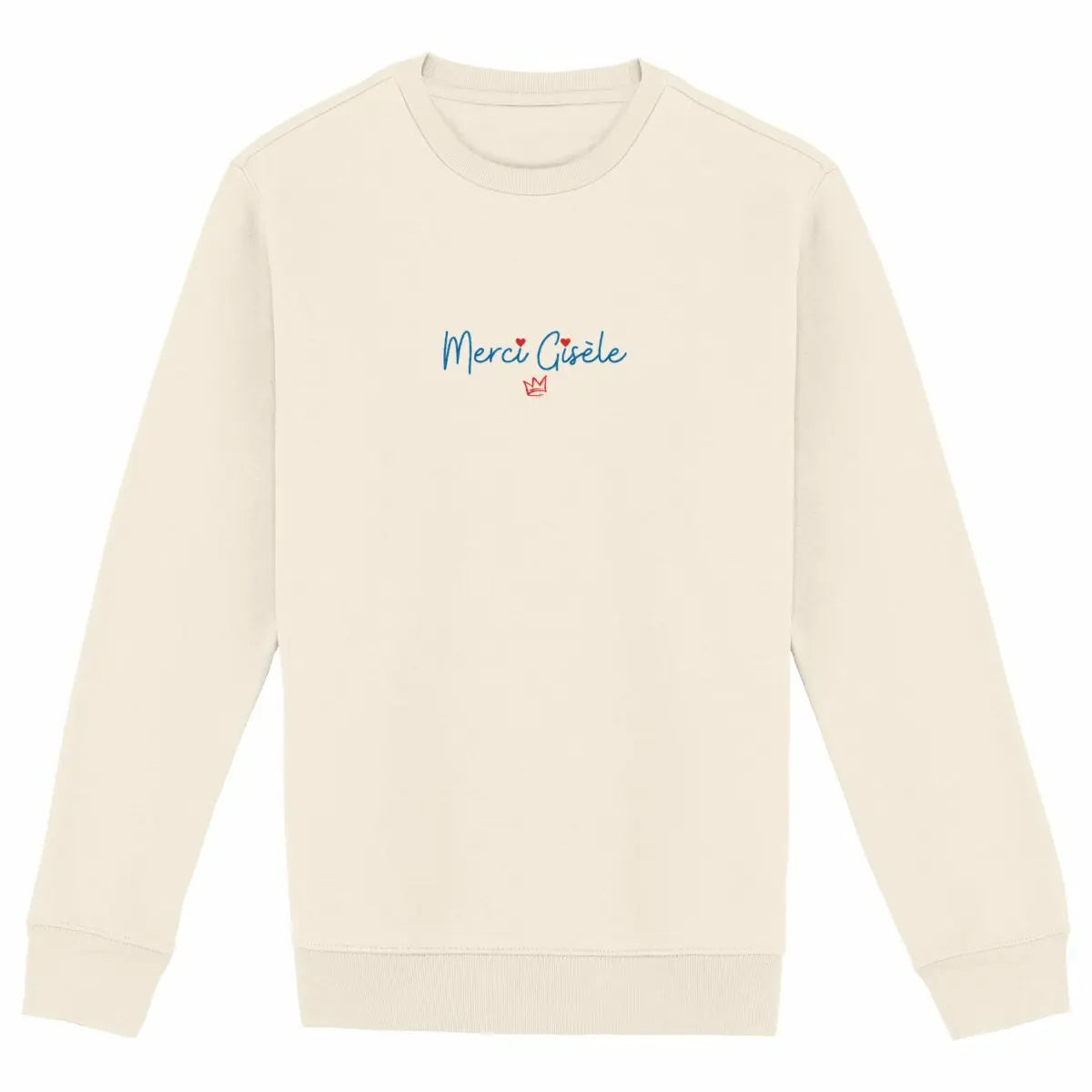 Sweat-shirt féministe « Merci Gisèle » en hommage à Gisèle Halimi. Vêtement engagé pour les droits des femmes et le féminisme militant.