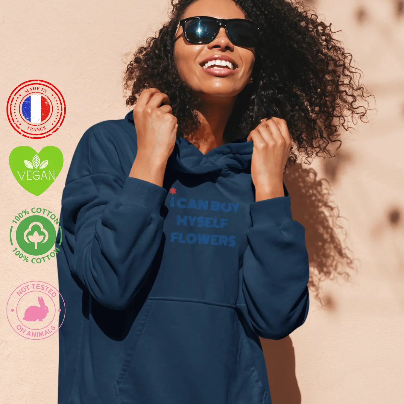 sweat shirt féministe I can buy myself flowers