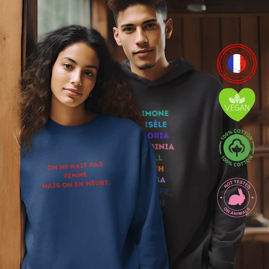 sweat shirt féministe simone de beauvoir