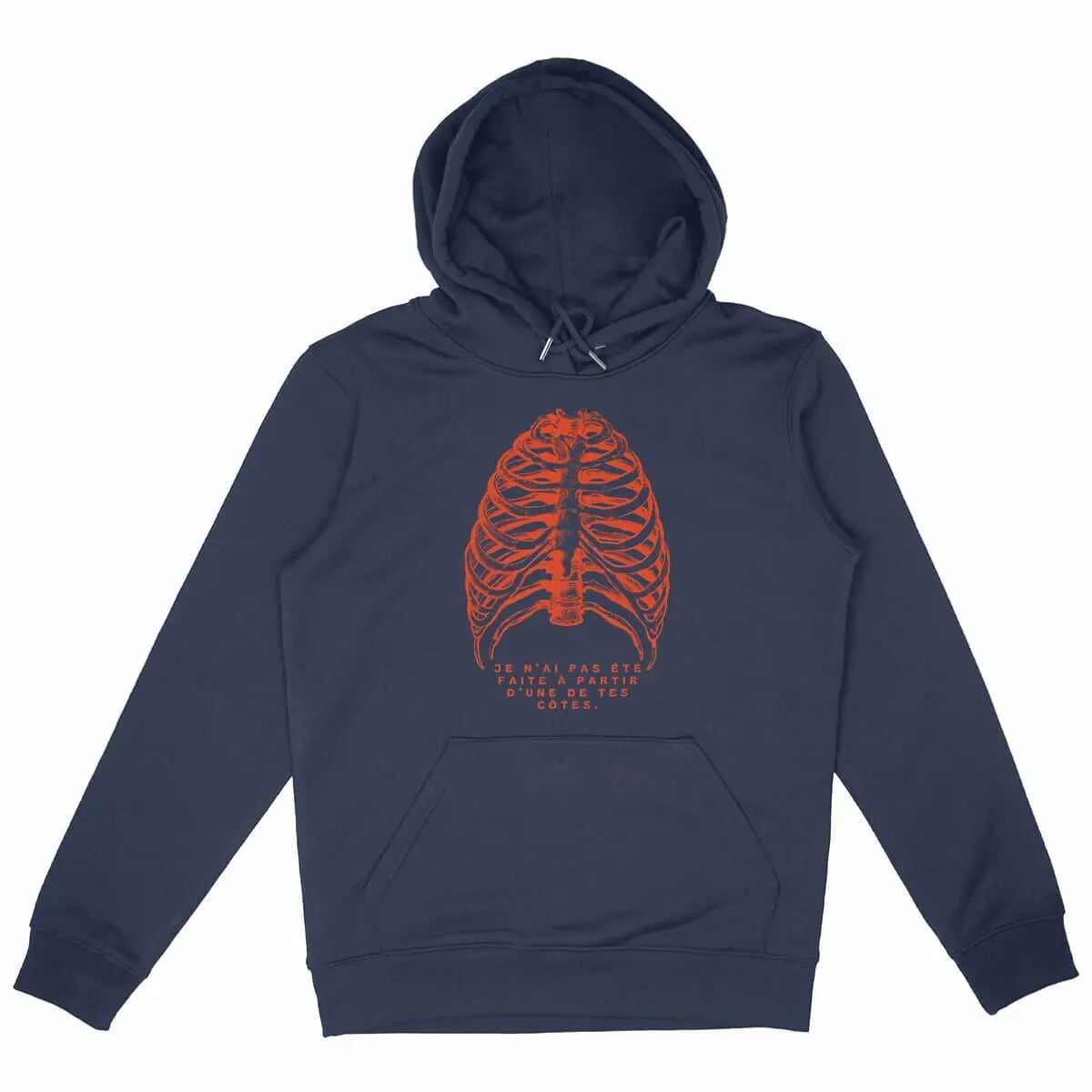 sweat shirt féministe Le mythe de la création d'Ève bleu