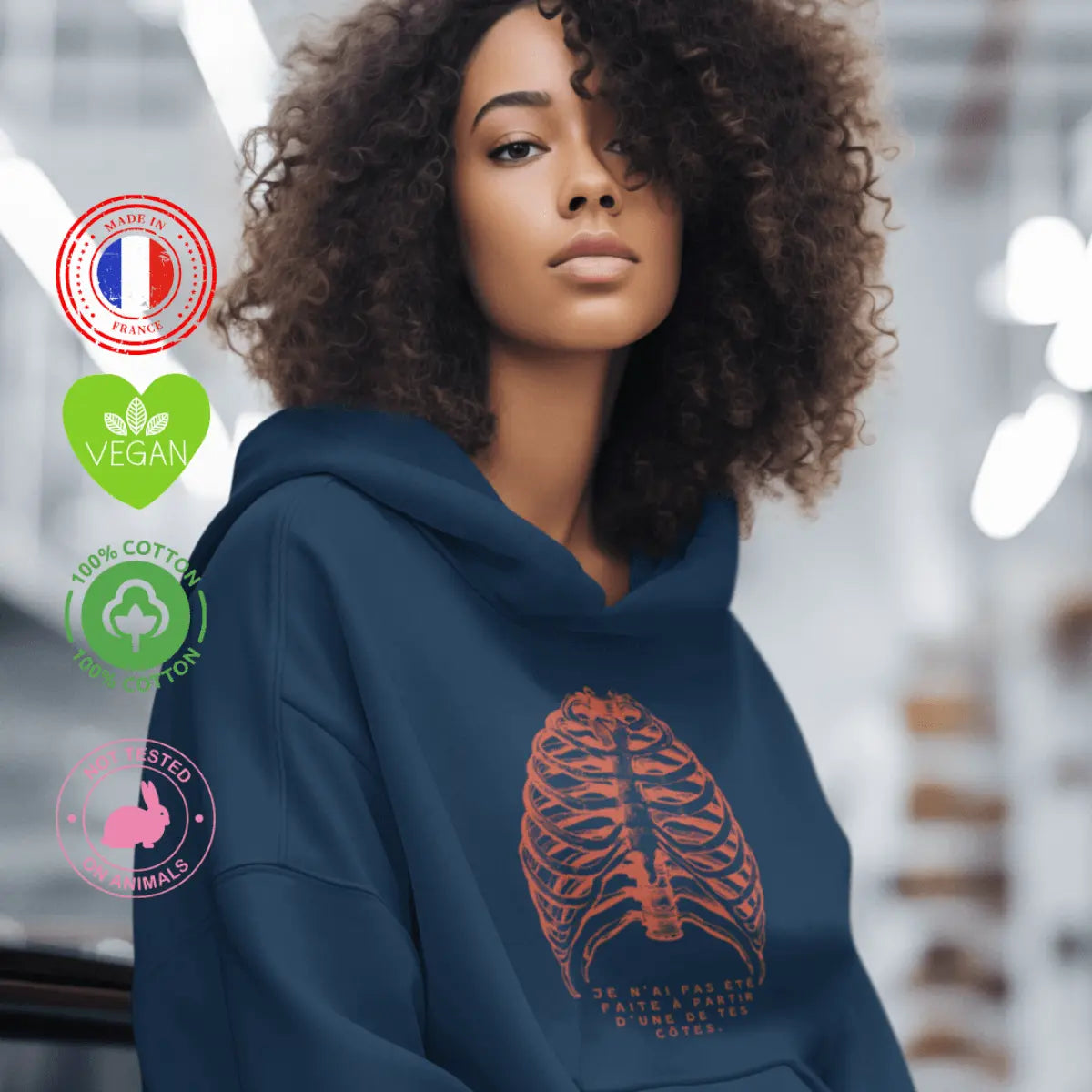 sweat shirt femme je n'ai pas été faite à partir d'une de tes cotes