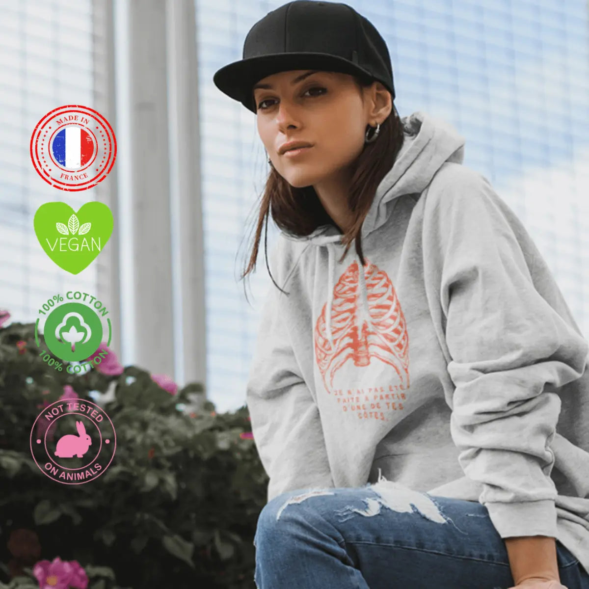 sweat féministe 
Je ne viens pas d'une de tes côtes sweat shirt
