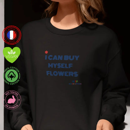 sweat shirt féministe flowers by miley cyrus