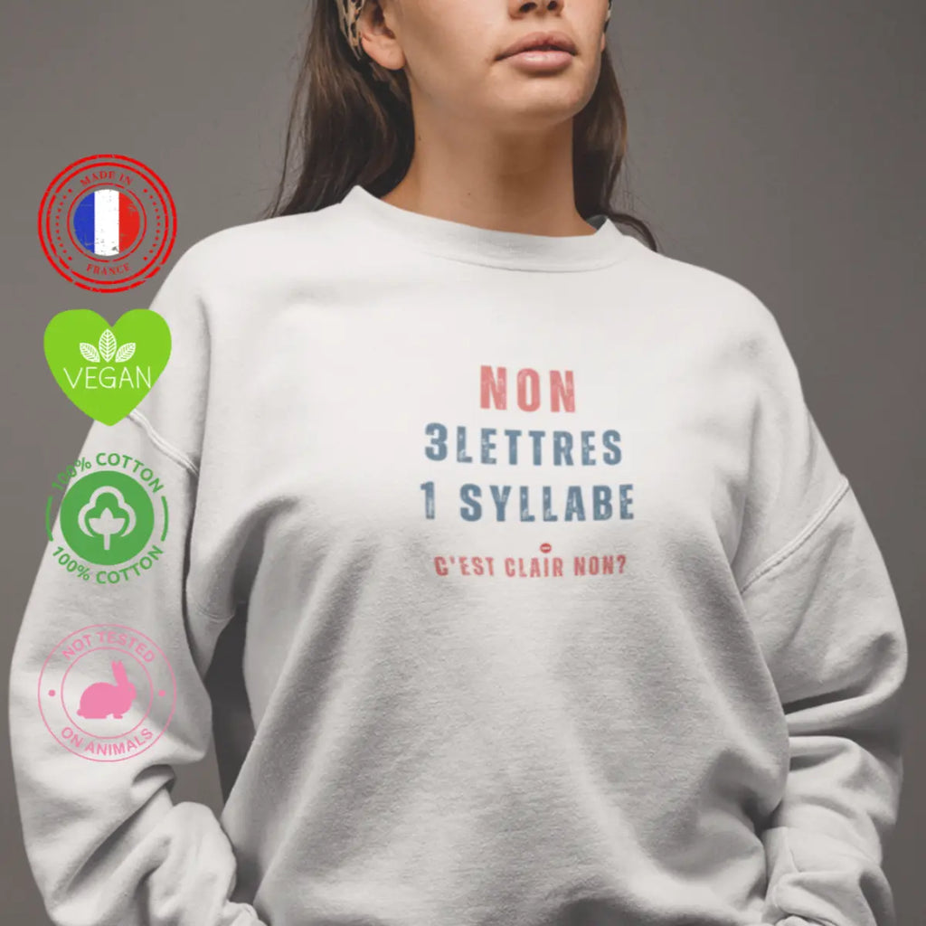 sweat shirt femme non c'est non