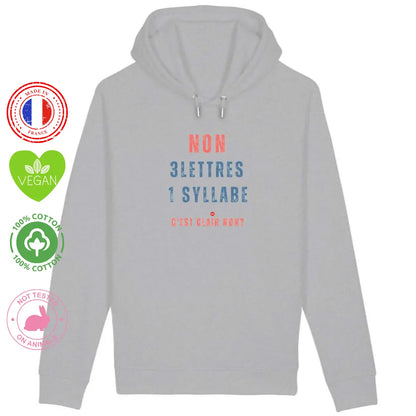 Sweat shirt Féministe Non/gris
