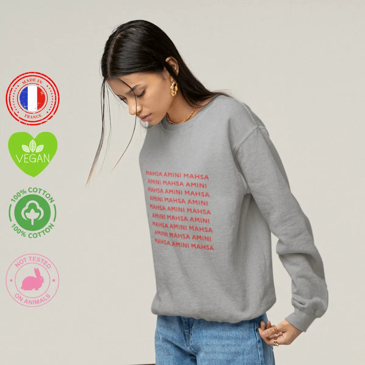 sweat shirt féministe mahsa amini