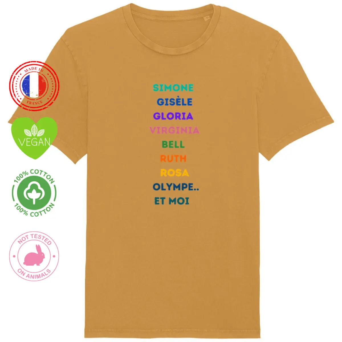 Tee shirt féministe nos icônes féministes