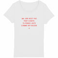 t shirt slogan féministe ma jupe n'est pas une invitation