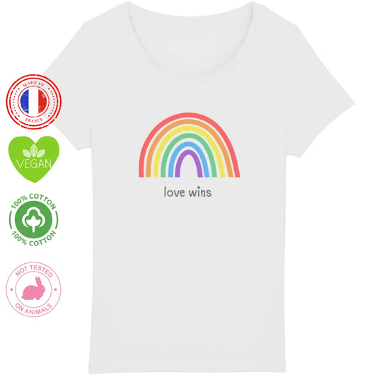 t shirt unisexe lgb love wins