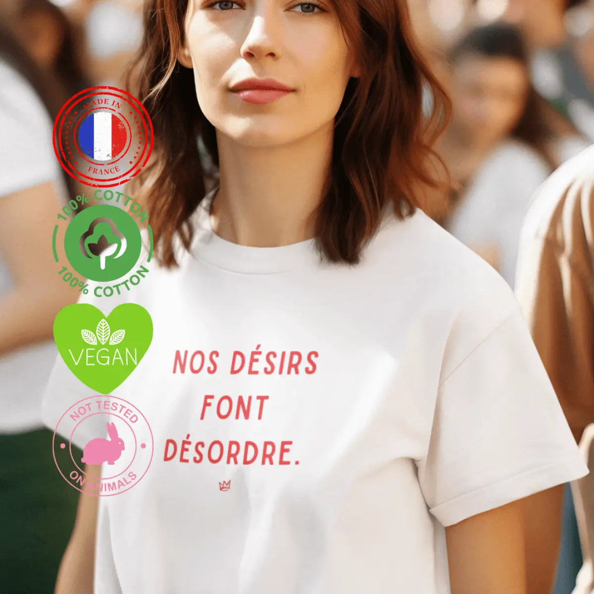 T-shirt en coton bio avec un message de sororité, pour une mode engagée 