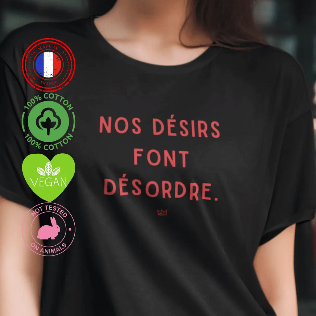 T-shirt en coton bio avec un message de sororité, pour une mode engagée et durable