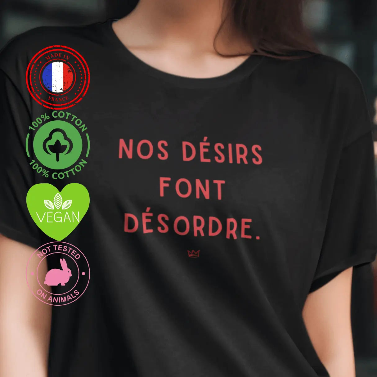 T-shirt en coton bio avec un message de sororité, pour une mode engagée et durable