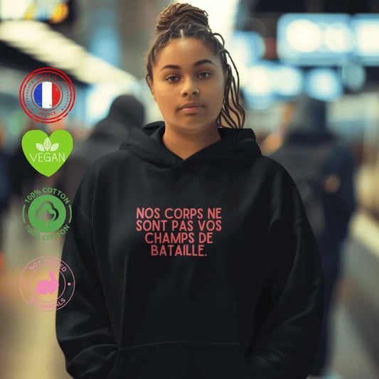 sweat shirt féministe we are not weapons of war