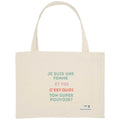 Shopping bag super pouvoirs femme