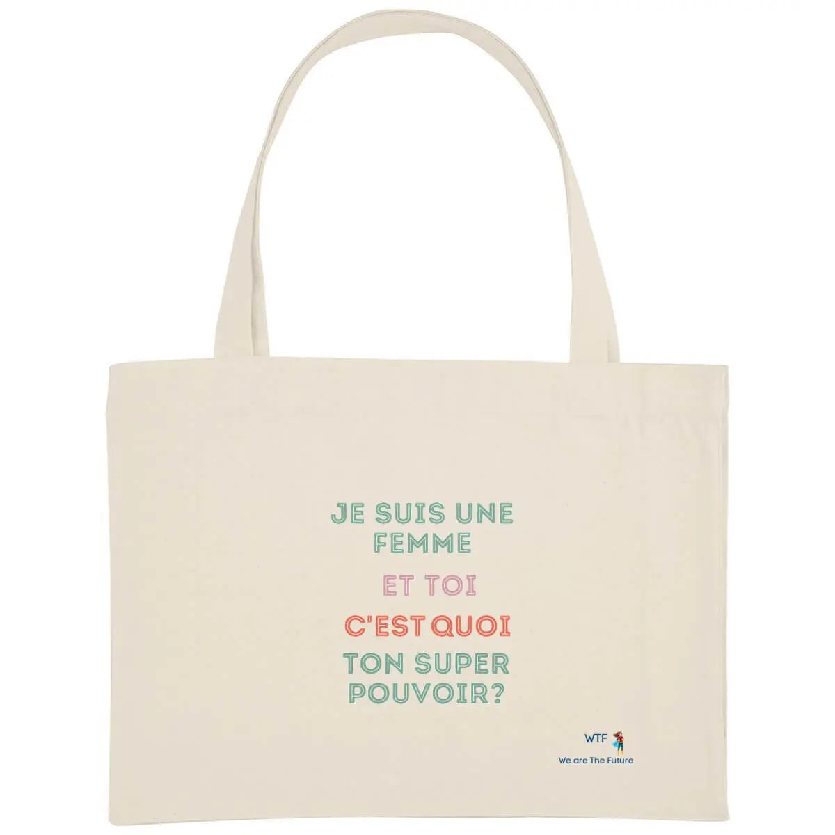 Shopping bag super pouvoirs femme
