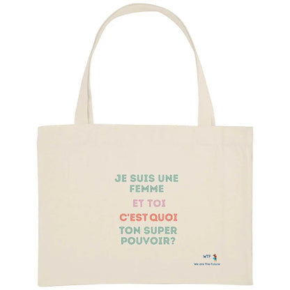 Shopping bag super pouvoirs femme